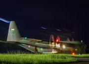 Tingkatkan Kemampuan dan Kesiapsiagaan Operasi, Lanud Sultan Hasanuddin Gelar Latihan Terbang Malam Libatkan Jet Tempur Sukhoi SU-30 MK2, Pesawat Boeing 737-200 dan Hercules C-130H