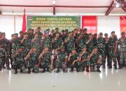 Dandim 1710/Mimika Pimpin Acara Tradisi Korps Raport Masuk Satuan dan Pelepasan Personel Satgas BGC TNI Konga XXXIX-G Monusco TA 2024