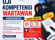 Uji Kompetensi Wartawan Angkatan XX Digelar, Peserta Diuji dari Etika hingga Praktik Jurnalistik*
