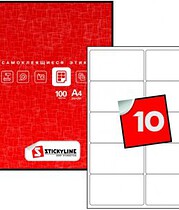 Этикетки на листах А4, Металлизированная бумага (серебро), (104х147.5 мм), 100 листов, углы скругленные