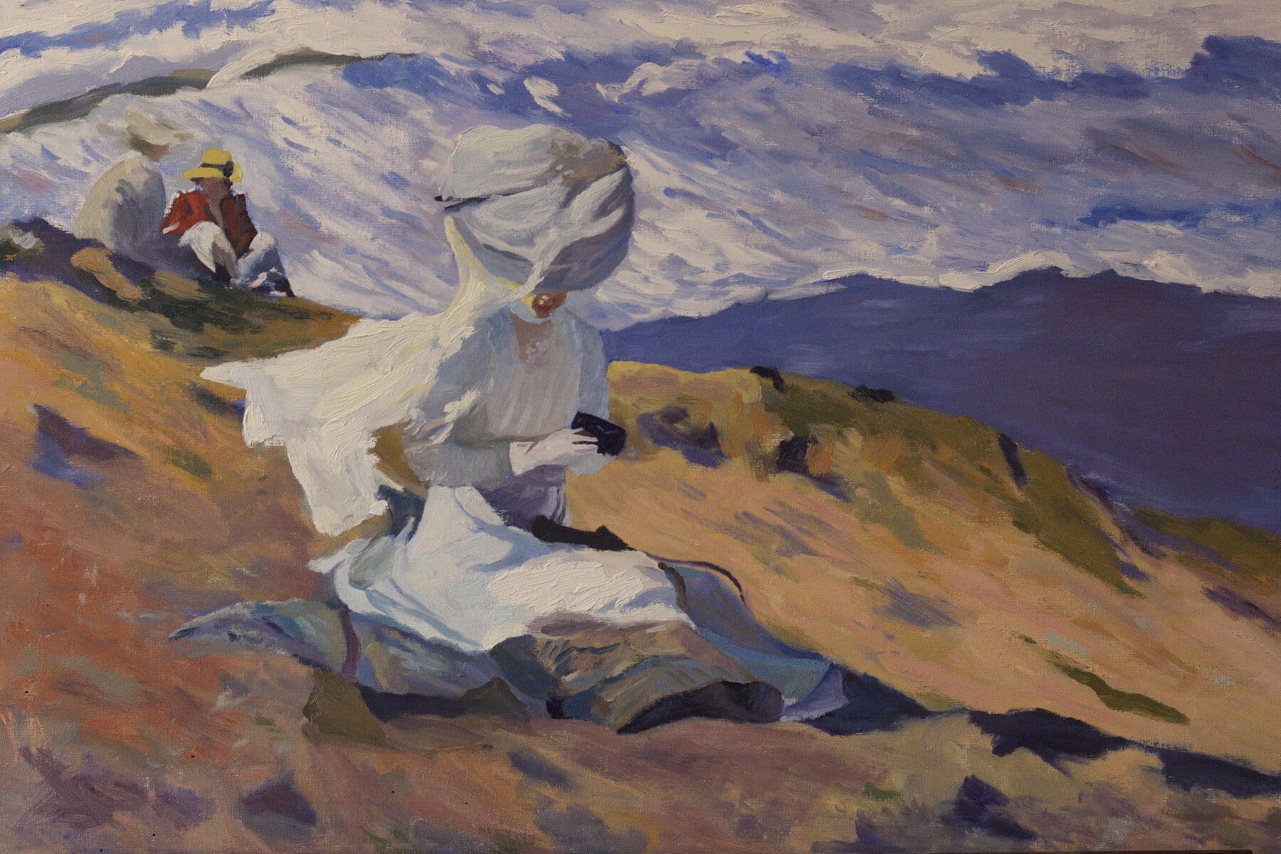 Oil painting master study after Joaquín Sorolla’s Instantánea, Biarritz by Andrea Bocedi