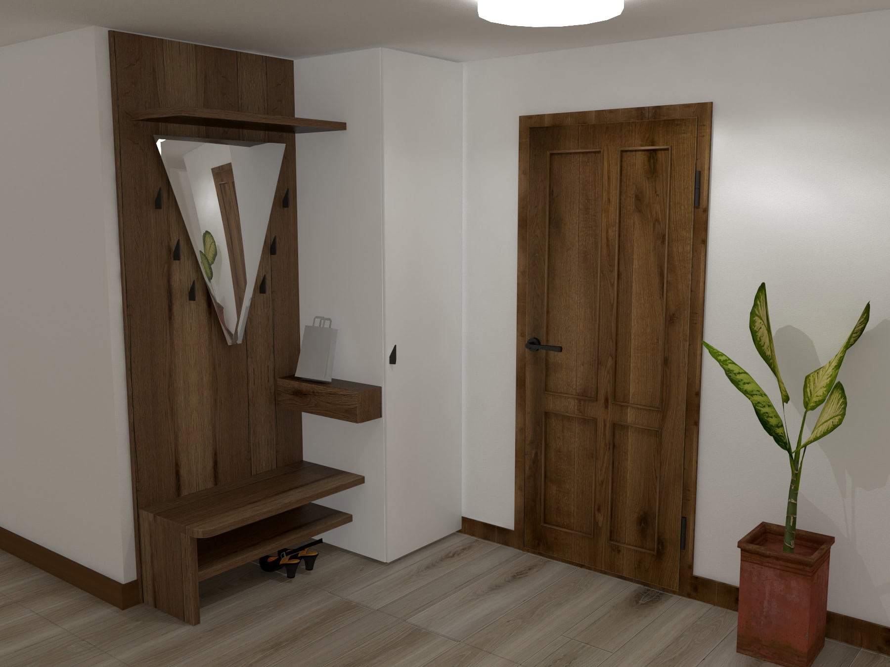 vešiak trojuholník