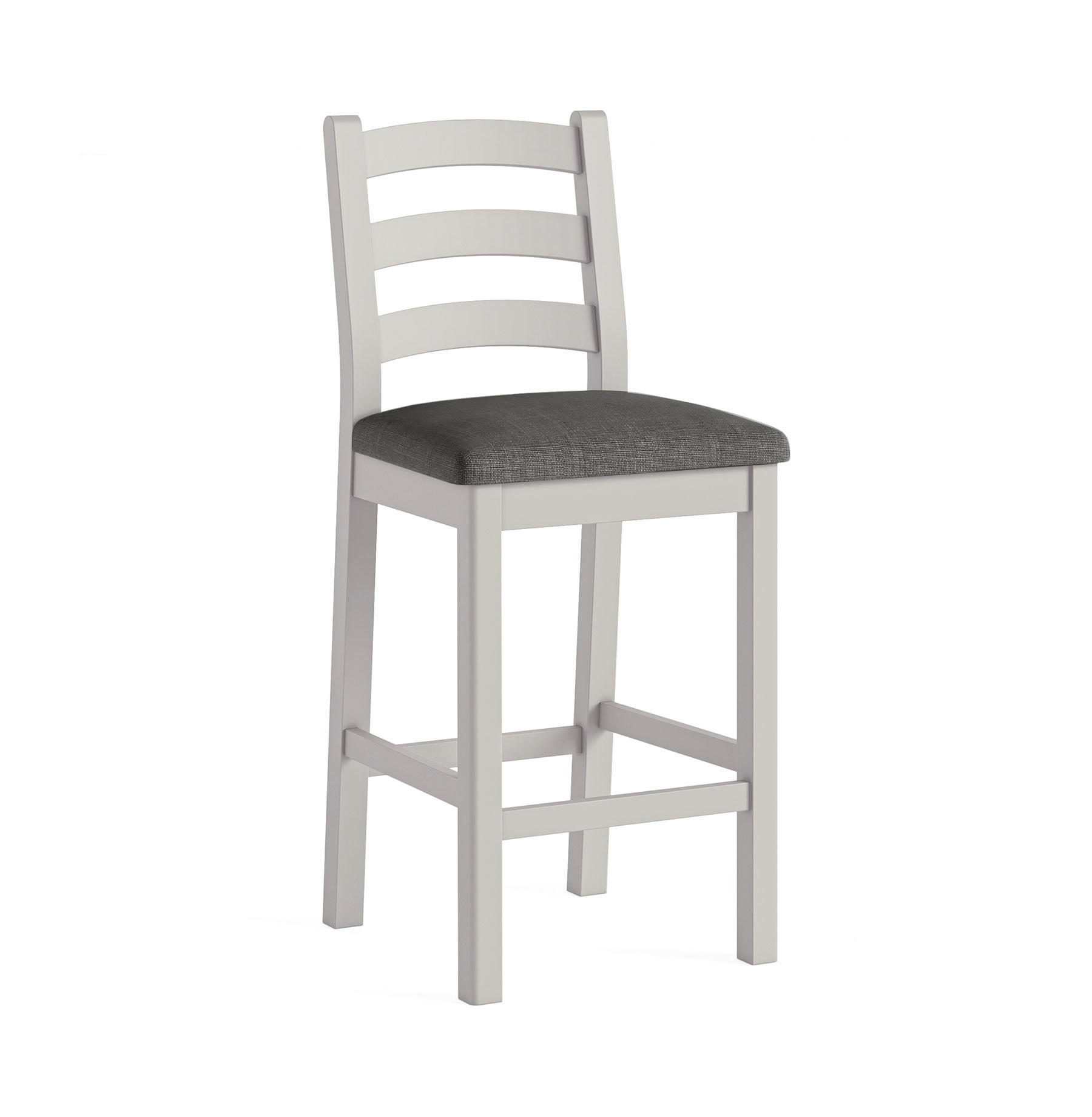 G8304+G8132 SALCOMBE GREY BAR STOOL W CHARCOAL CUSHION