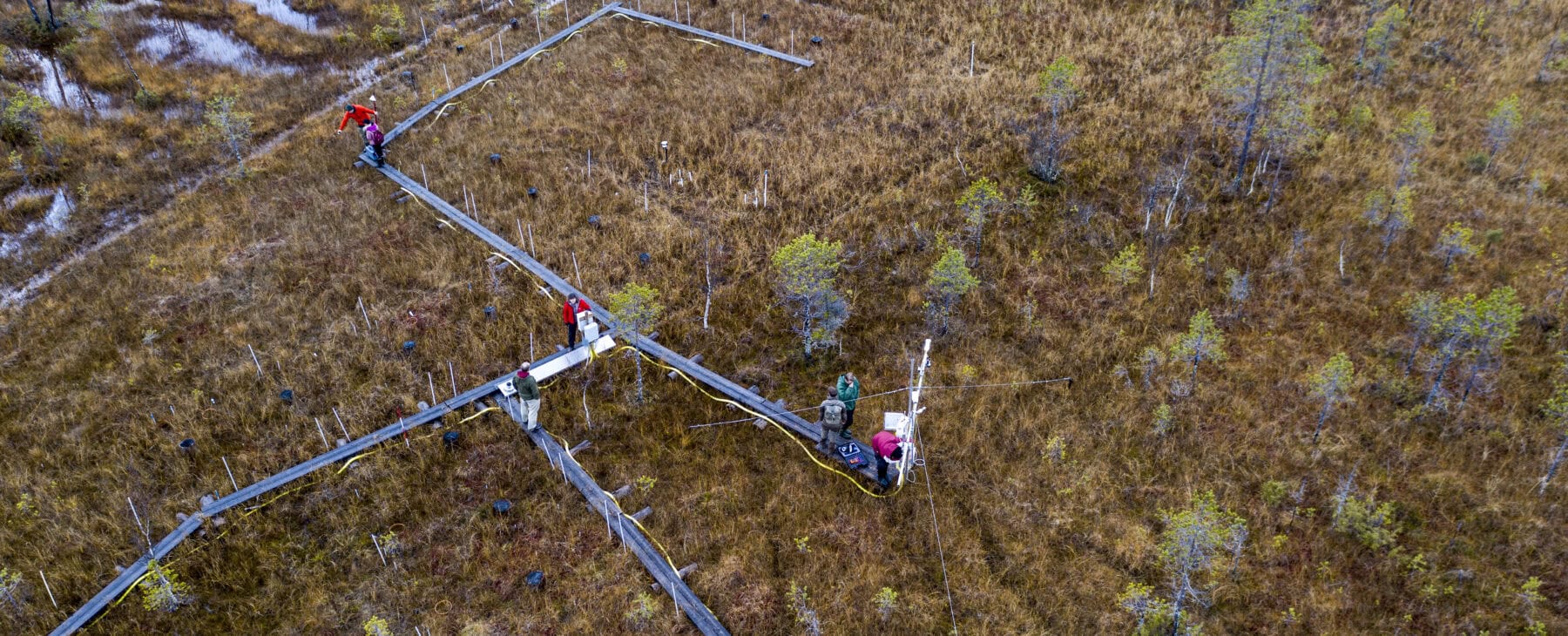 Ecoclimate experiment platform on wetland.