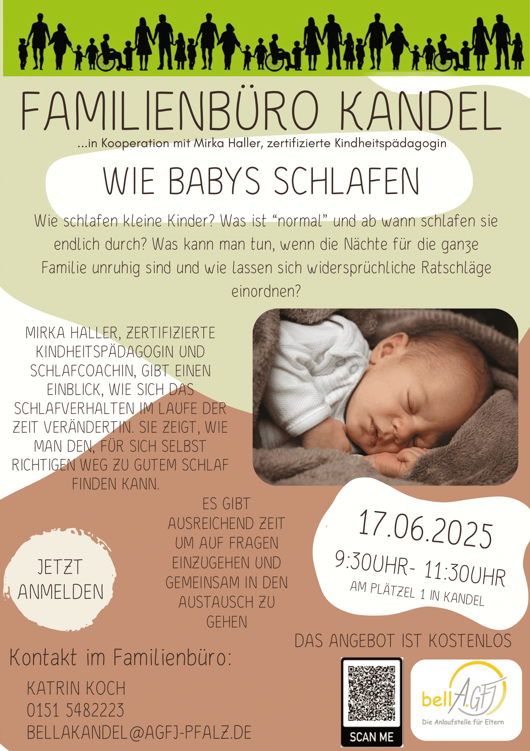 Plakat wie Babys schlafen Vortrag am 17.06.2025