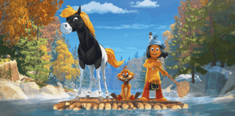 Lucky Luke Yakari animation-Coeur de Brave