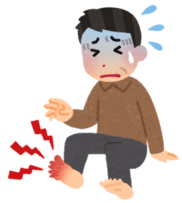 痛風を痛がる人
