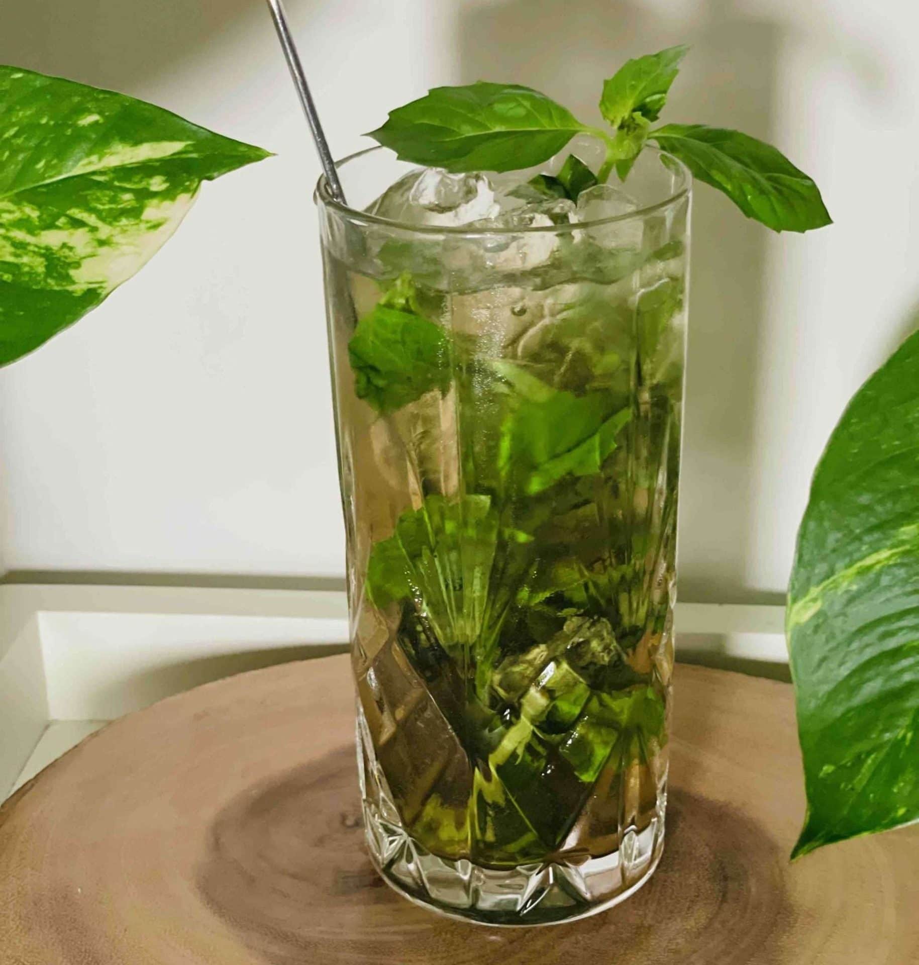Basil Smash (Mojito) à l'ail noir_La terre du 9_Cocktail-Mocktail