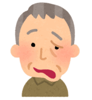 顔がゆがんだ人の絵