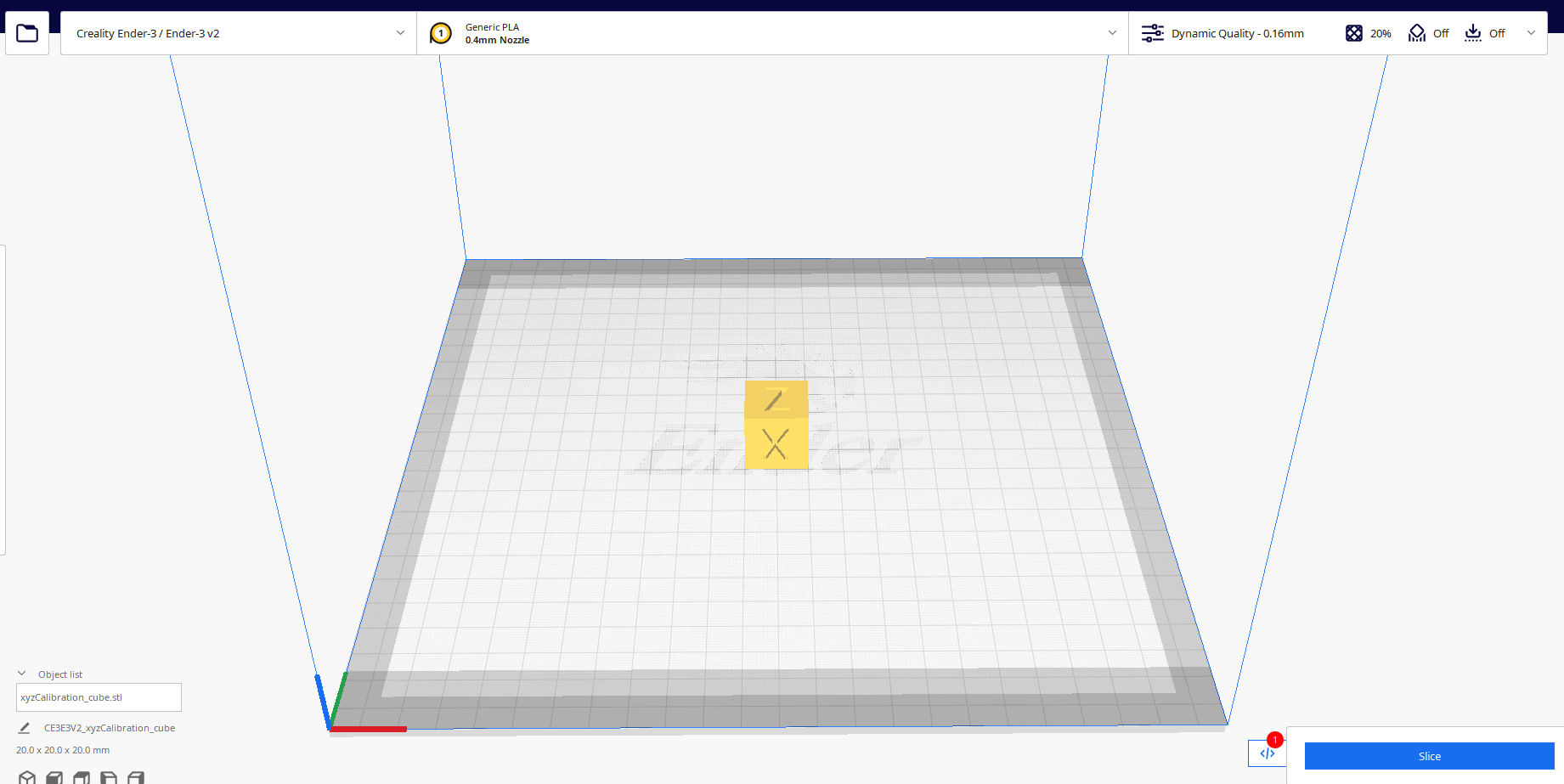 cura imported stl file example