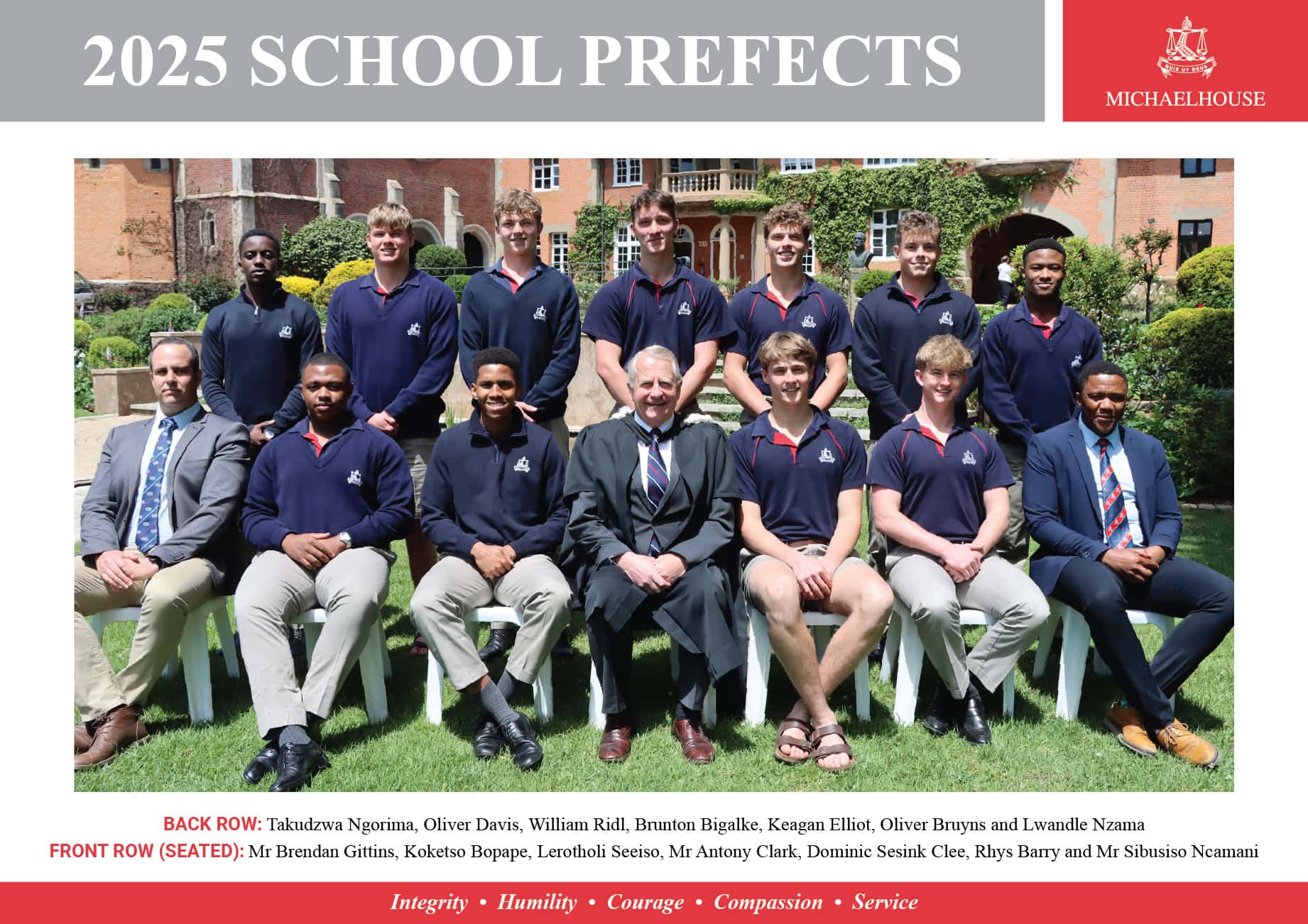 Michaelhouse School Prefects 2025 - AWSUM School News