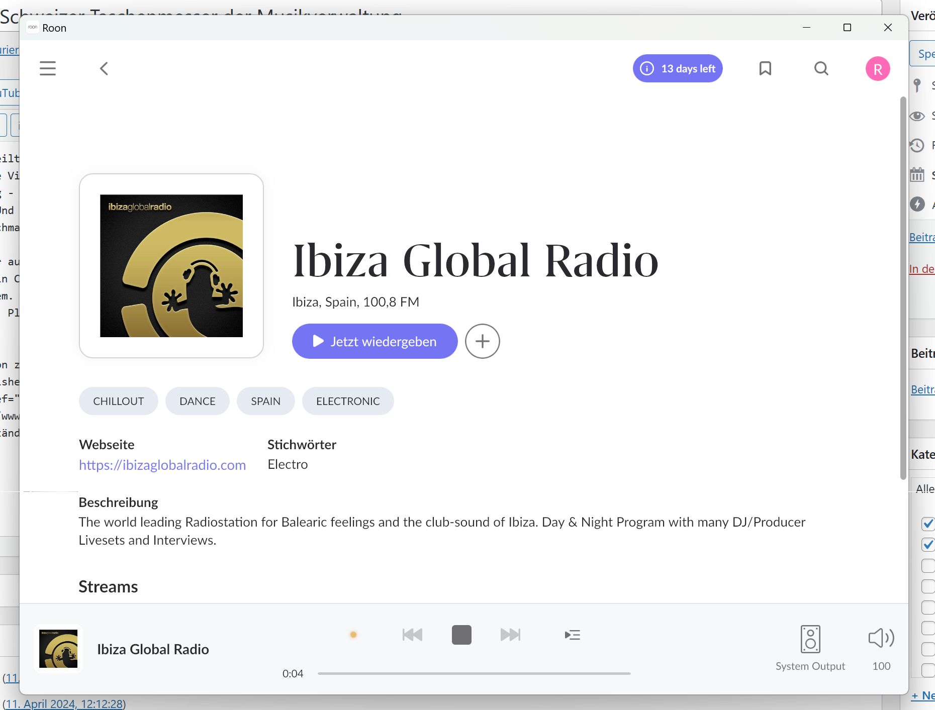 Zugriff auf Internet-Radios gibt es auch (Screenshot)