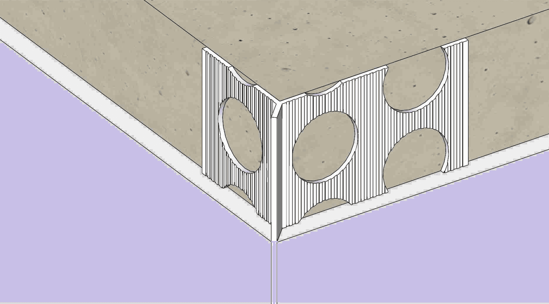 Nẹp góc Render Bead RB-33 Corner Render Bead orbit view
