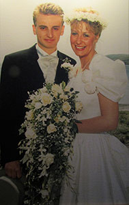 Wedding photograph - Couple return to village where they married to buy caravan park