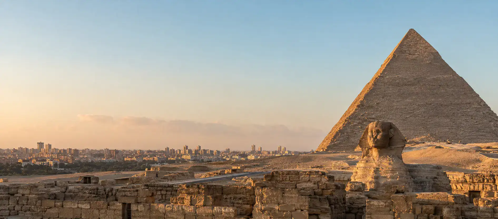 Explore Cairo with the Great Sphinx, Giza Pyramid and city skyline