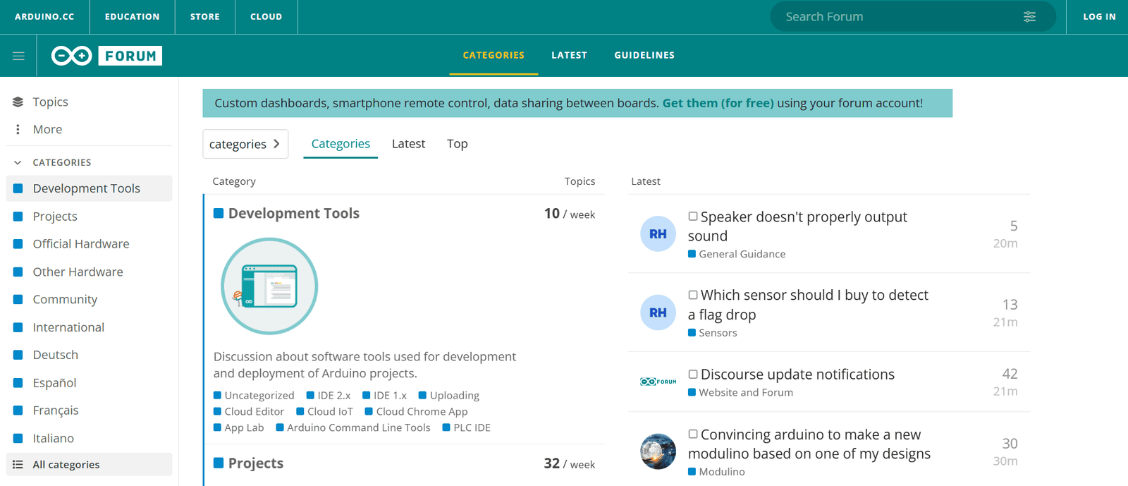 Arduino forum
