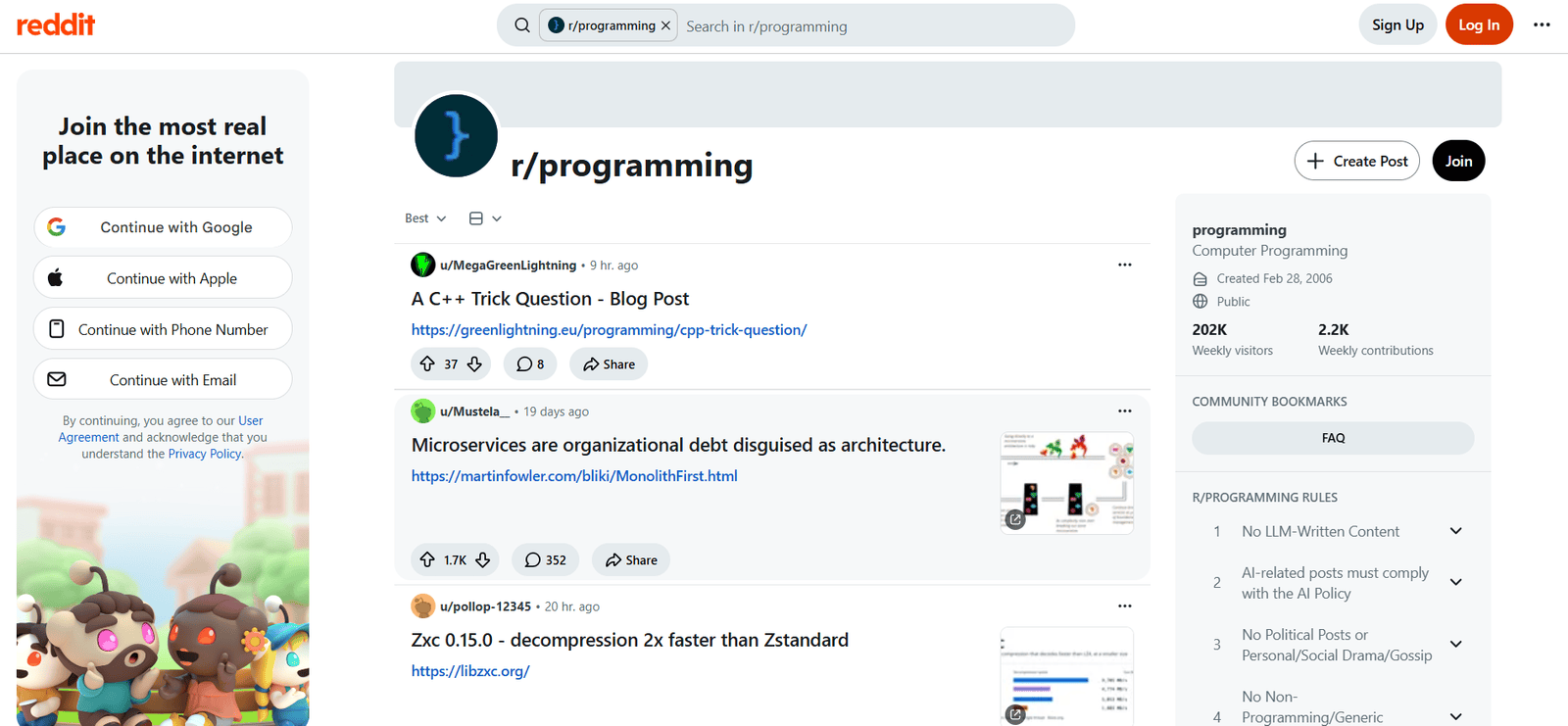 Reddit Programming Communities