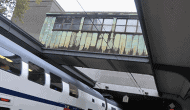 Contribution to the project 'Zurich Video Tags': At Wiedikon Train Station. Ursula Hirsch, 2013.