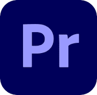 Adobe Premiere Pro logo. MPR video editing software.