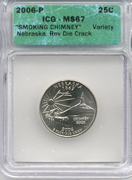 "SMOKING CHIMNEY" 2006-P Nebraska ICG MS67