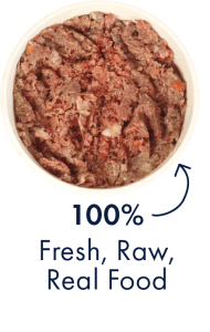 Day 4 - 6 transitioning your dog to a raw diet = 100% fresh, raw, real food