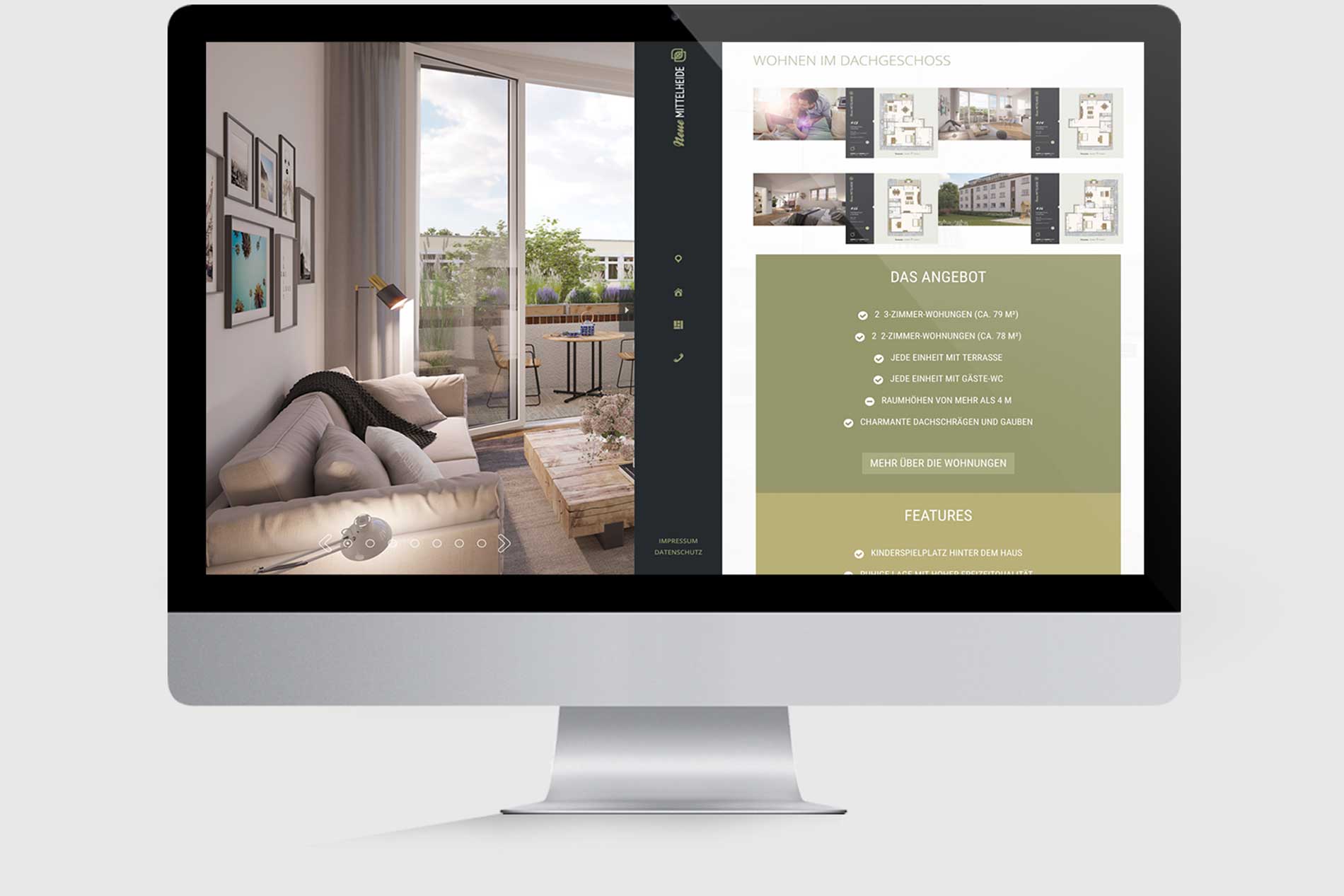 Vertrieb Webseite Neubau Neue Mittelheide