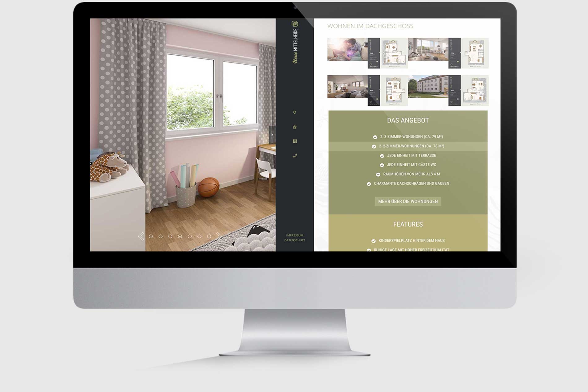 Vertrieb Webseite Neubau Neue Mittelheide