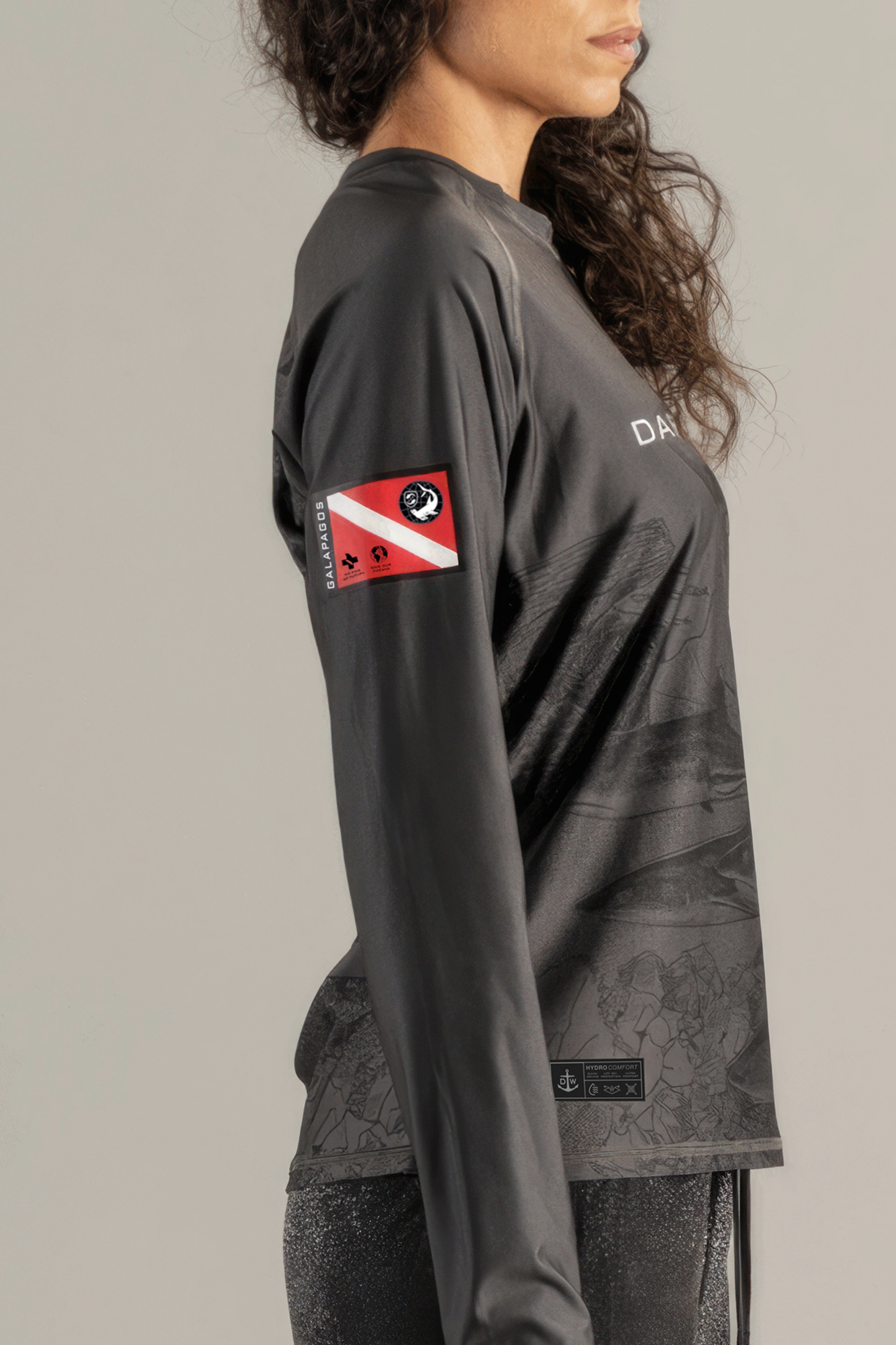 camiseta holgada de protección manga larga buceo arrecife gris 4 copy