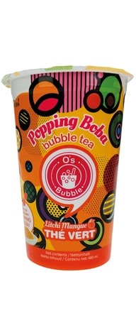 O's Bubble Mango/Lychee Popping Boba Tea (1 cup - 480ml)