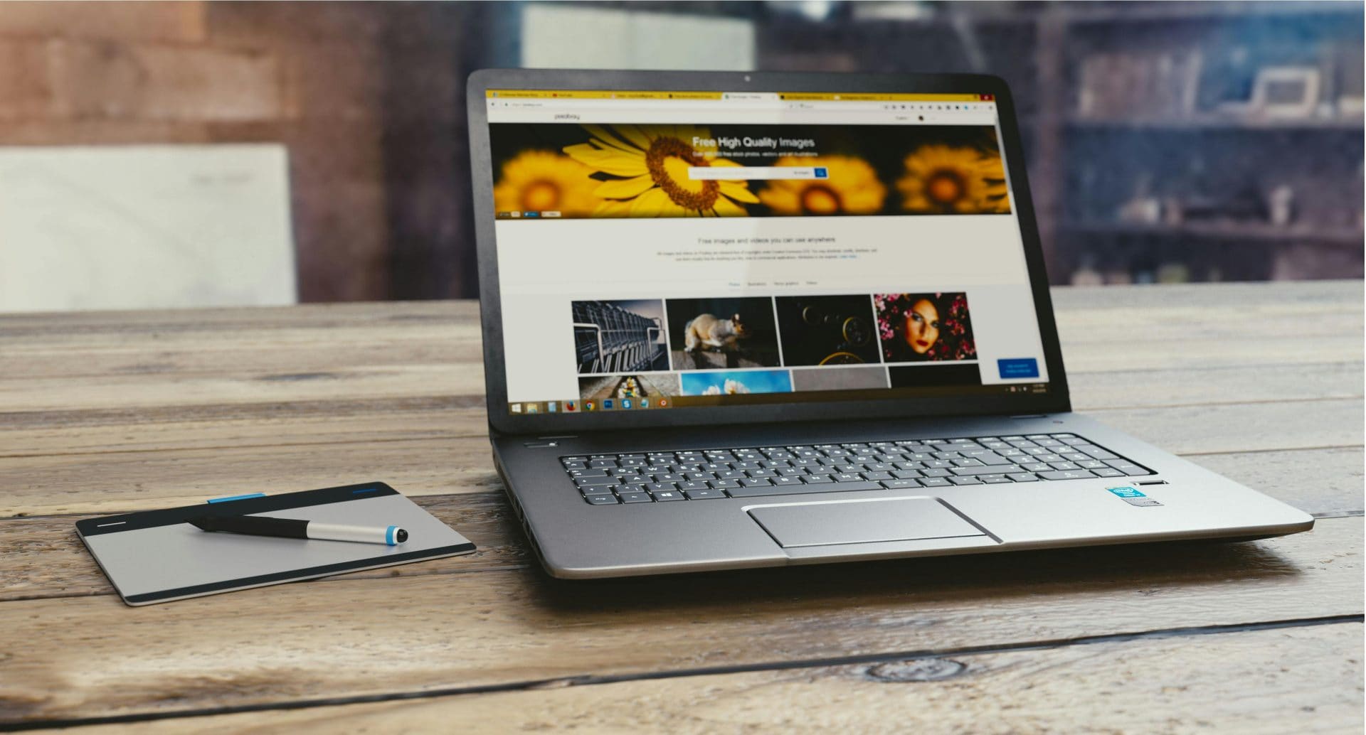 Laptop showcasing projects. Let RMC be your online partner!
