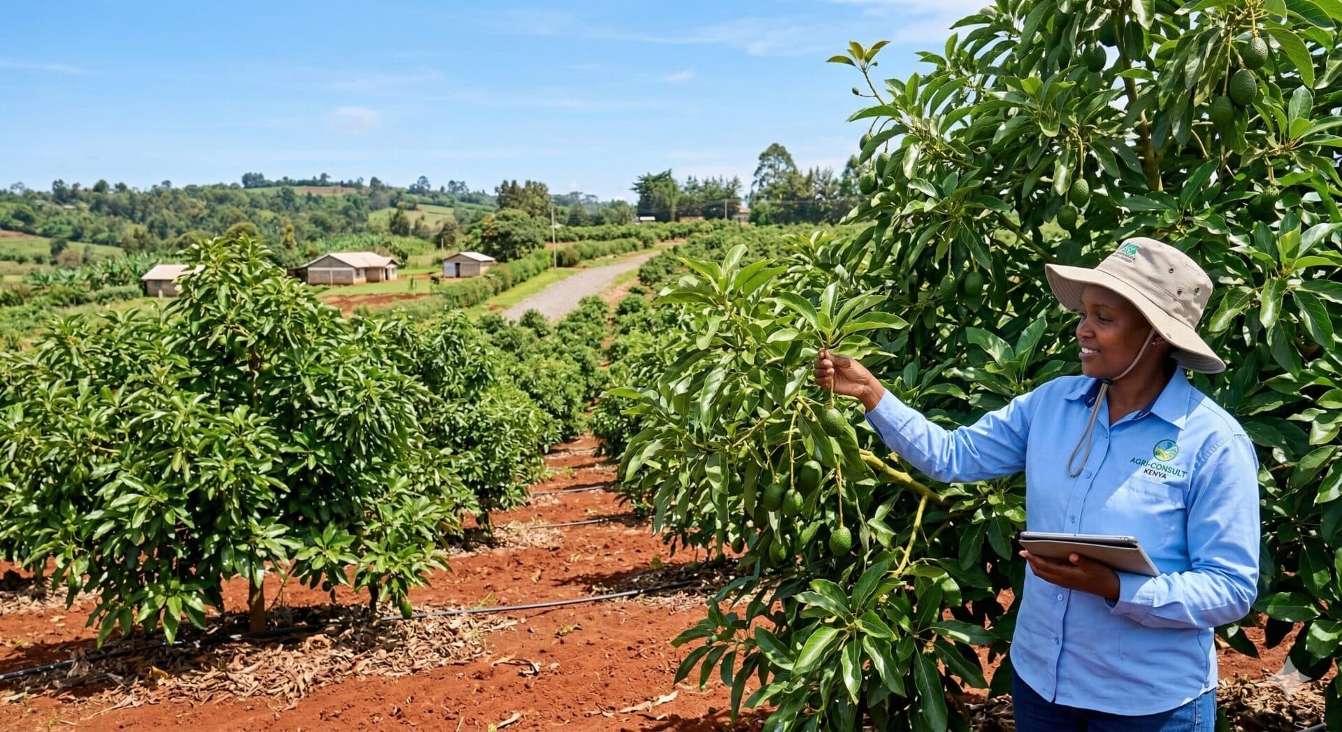 Agricultural consultant supporting avocado farmers in Kiambu Kenya