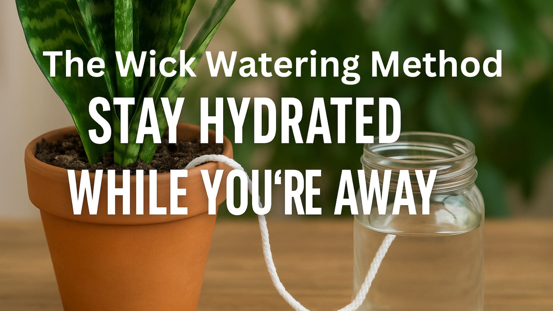 The Wick Watering Method-Stay Hydrated While you're Away