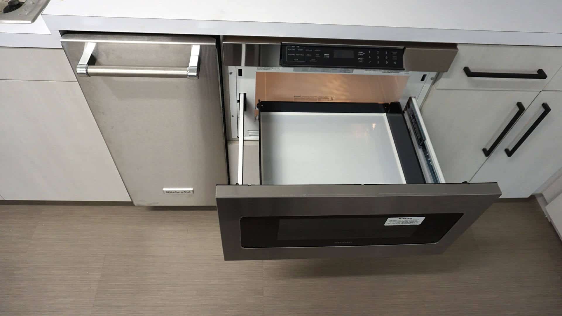 Photo of under the counter microwave