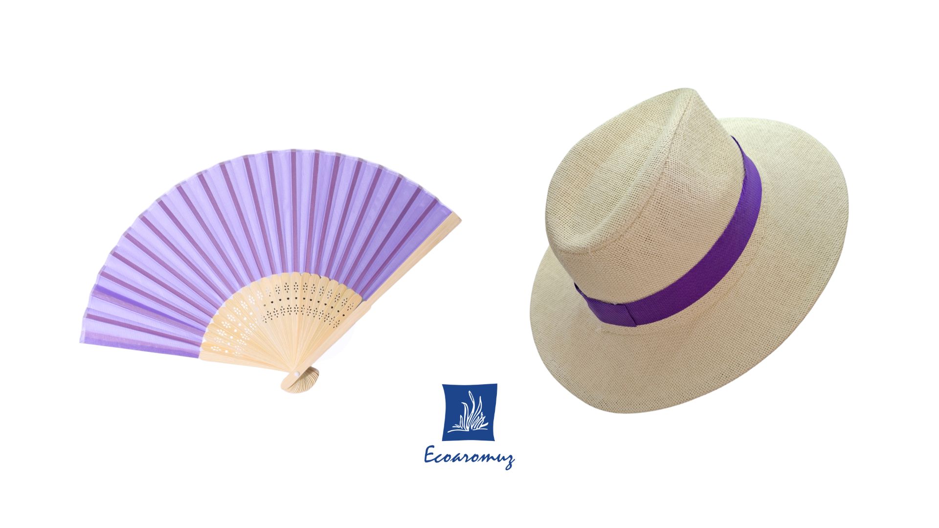 abanicos y sombreros campos lavanda