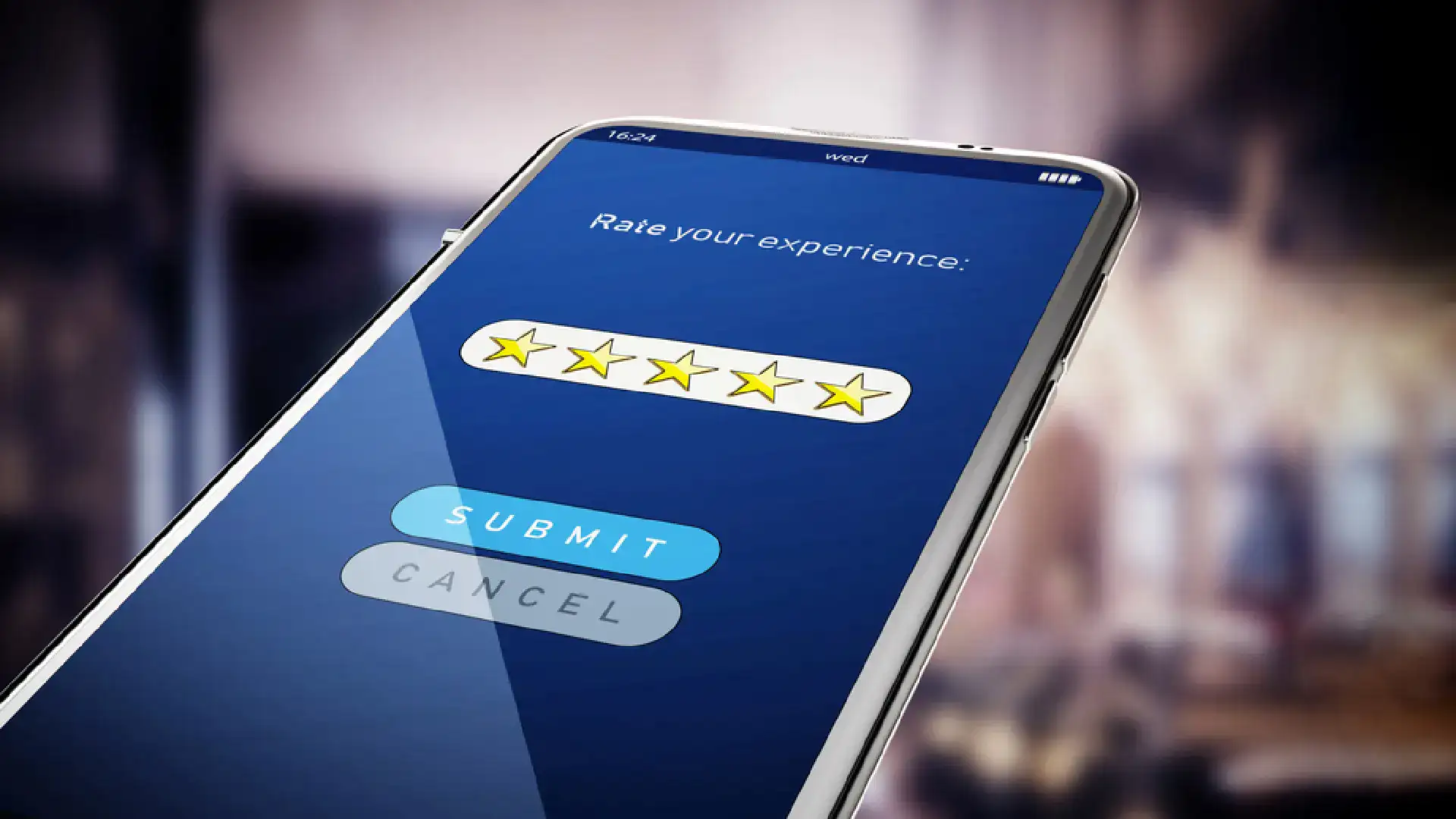 Rating a moving experience on a cell phone