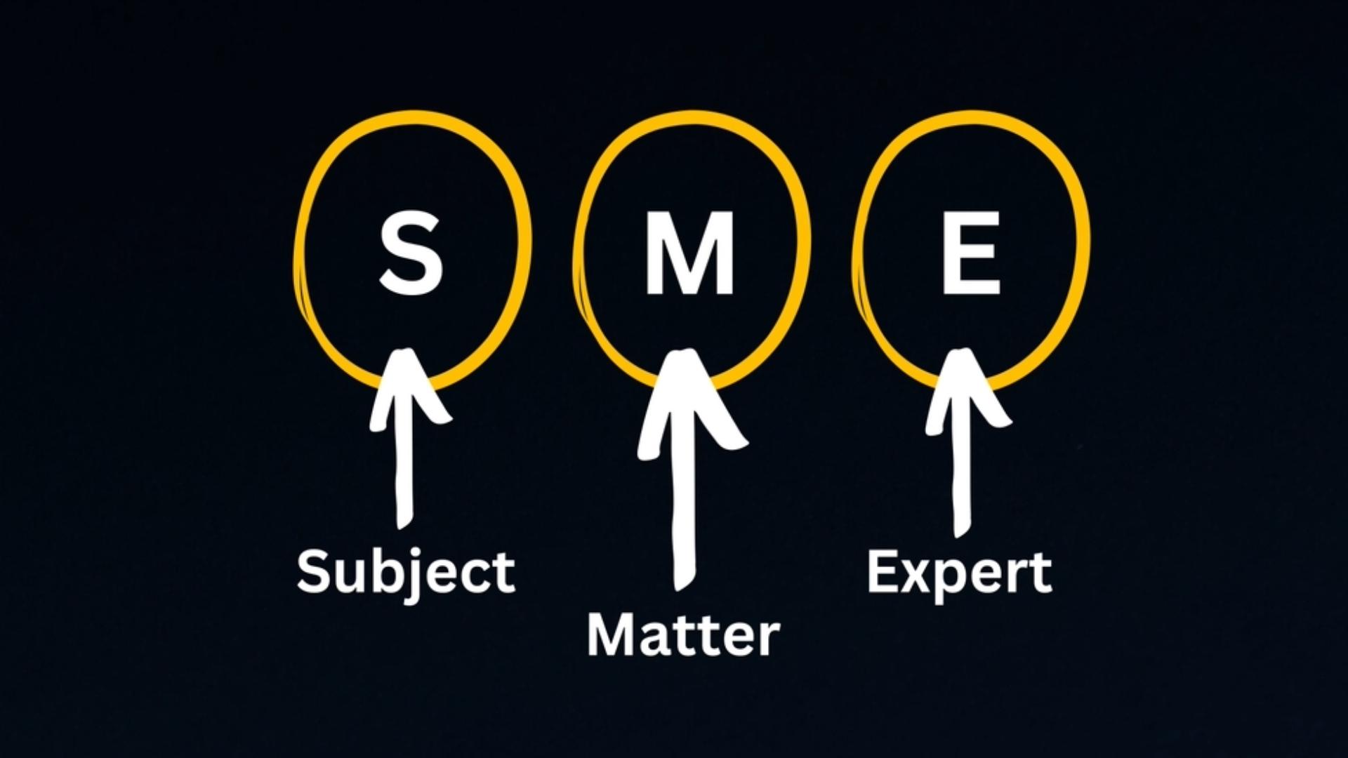 What is a Subject Matter Expert?