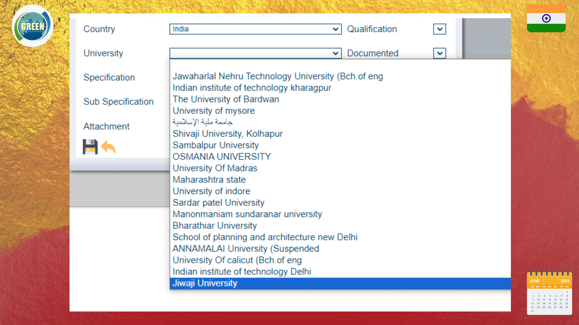 UPDA MMUP Approved Universities