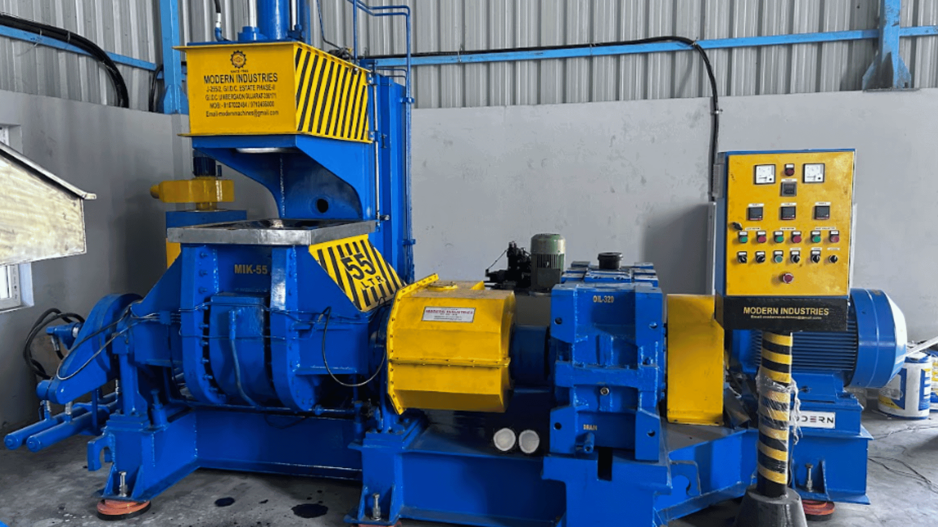 Modern Machine Dispersion Kneader - Heavy Duty Internal Mixer for Rubber and Plastic Compounding.