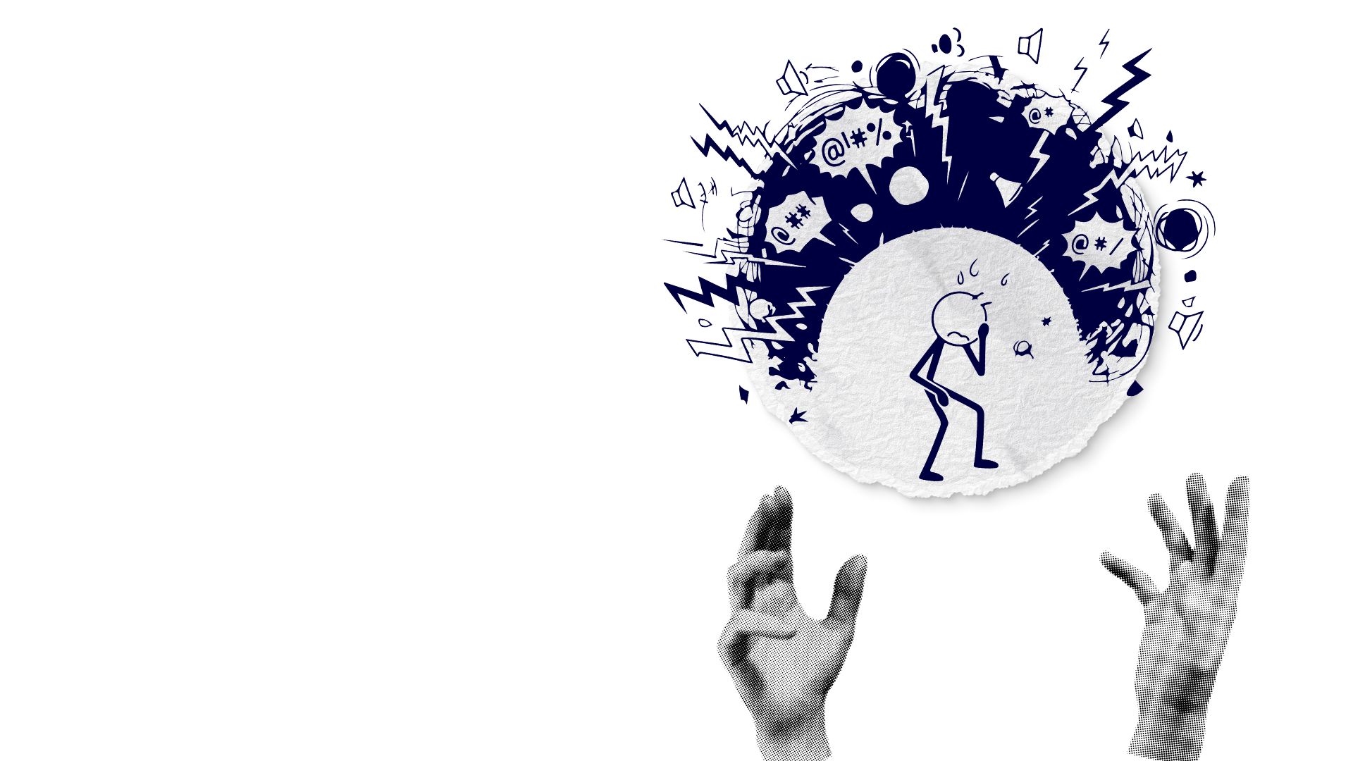 Illustration of financial stress protection, showing business owners shielded from chaos through expert accounting and tax advisory services.