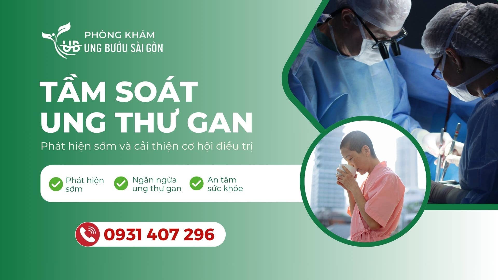 Banner tầm soát ung thư gan tại phòng khám ung bướu sài gòn