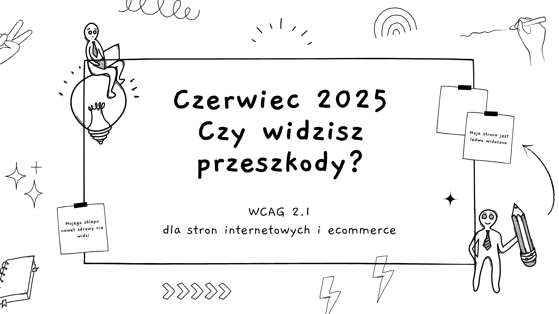 Black White Problem Statement Brainstorm Presentation