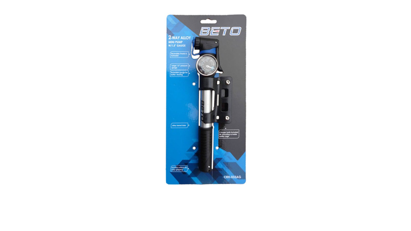 Мини помпа BETO CRH-033AG 2-Way Alloy Gauge 100 PSI
