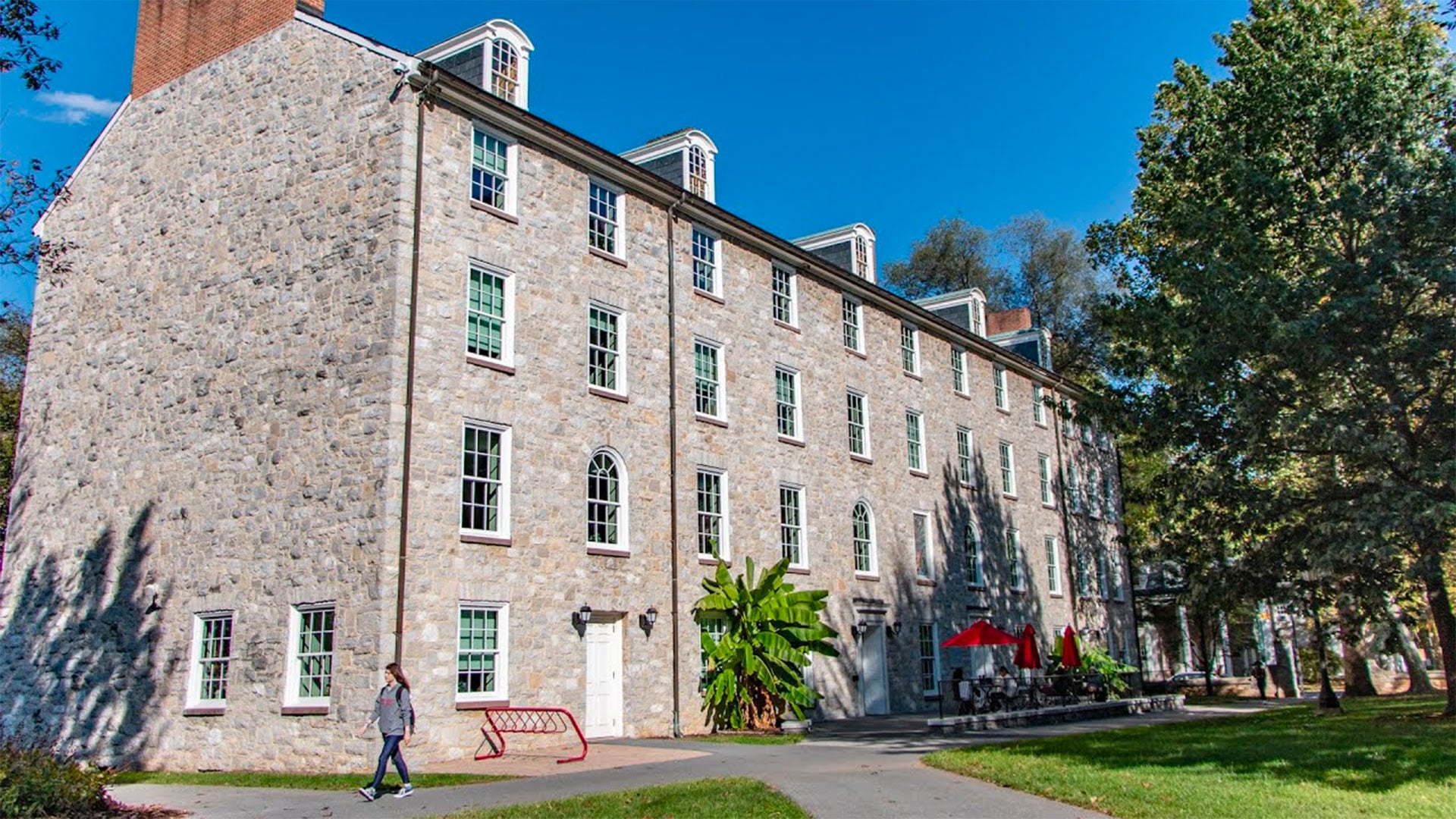 Exterior of the East College Academic Building at Dickinson College