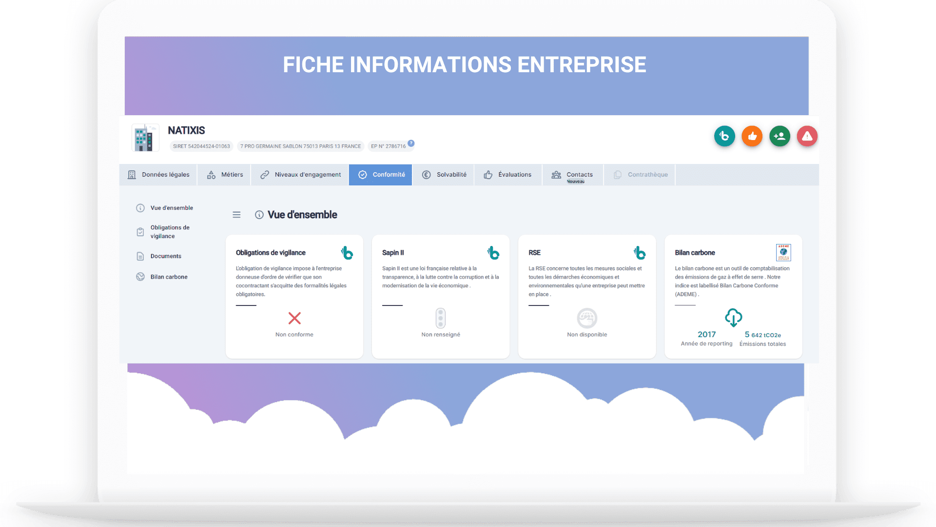plateforme fiche entreprise details bleu