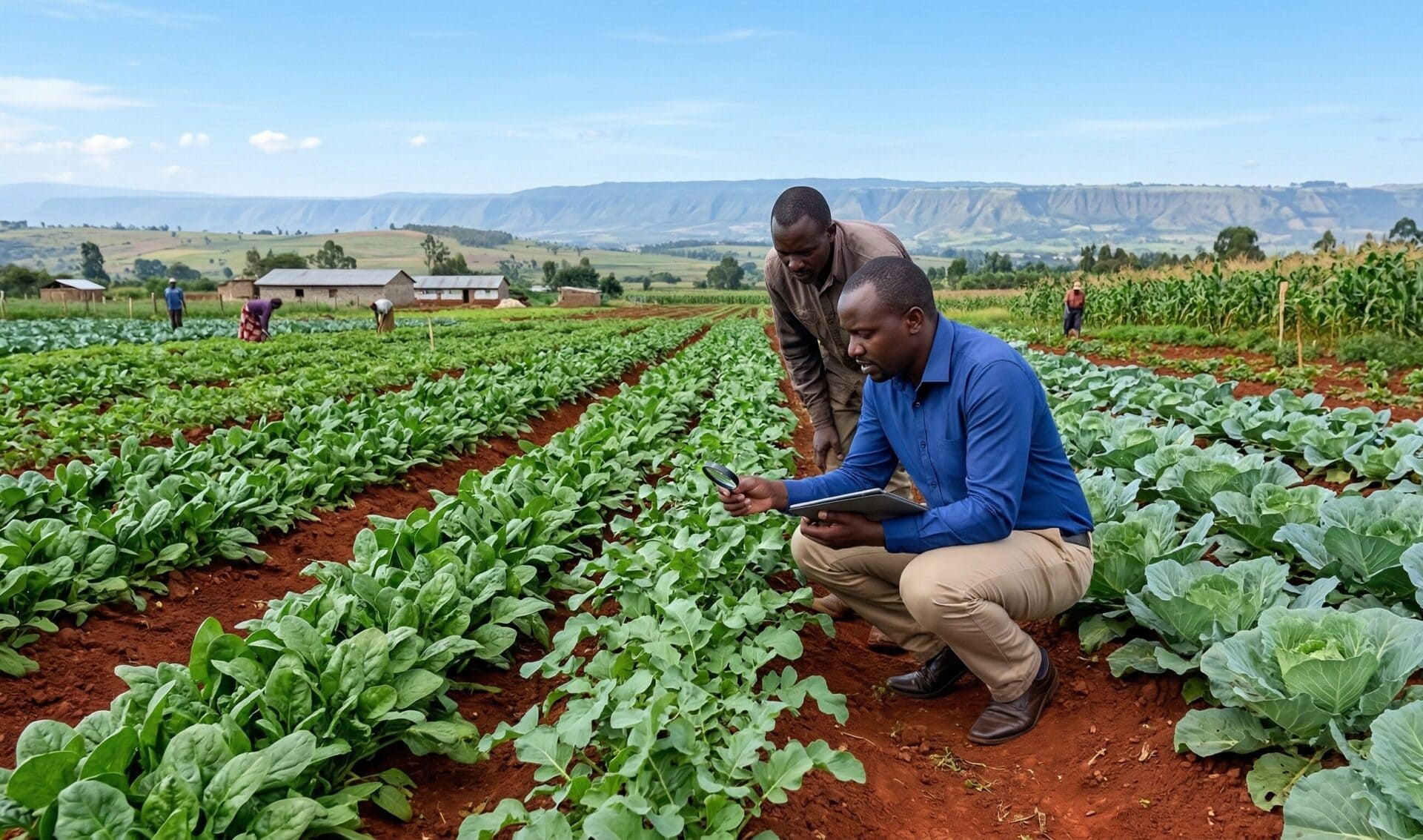 Agricultural consultant supporting farmers in Nakuru Kenya