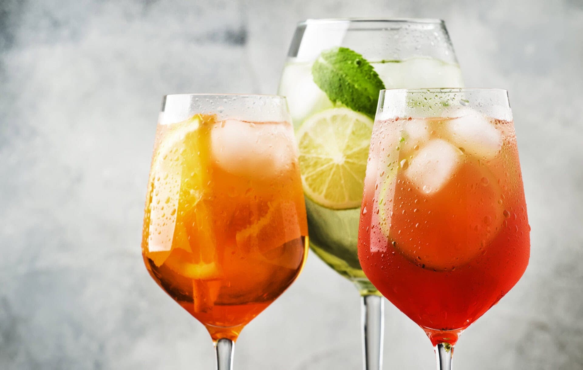 Hugo Spritz and Aperol Spritz