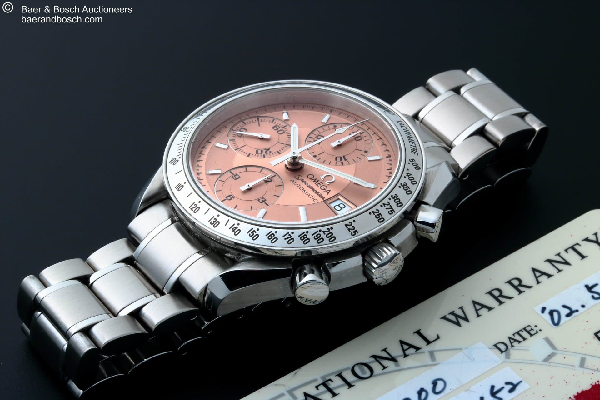 Omega Speedmaster Date Salmon Copper Dial Watch 3513.60 - Baer & Bosch Collecting Times