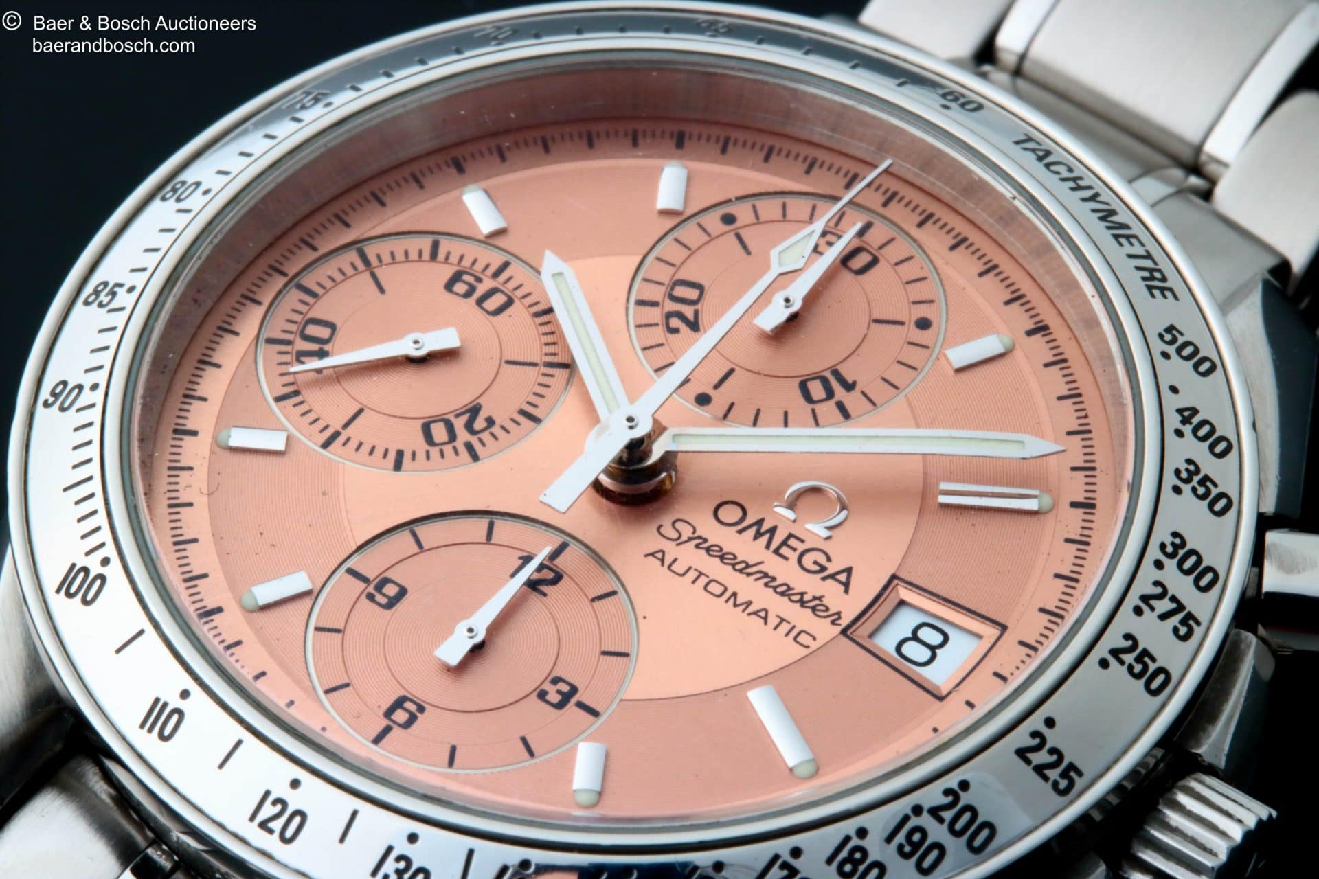 Omega Speedmaster Date Salmon Copper Dial Watch 3513.60 - Baer & Bosch Collecting Times