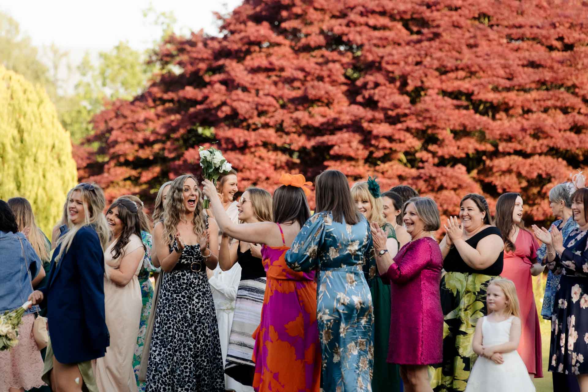 garden games on the lawn at eaves hall during a wedding