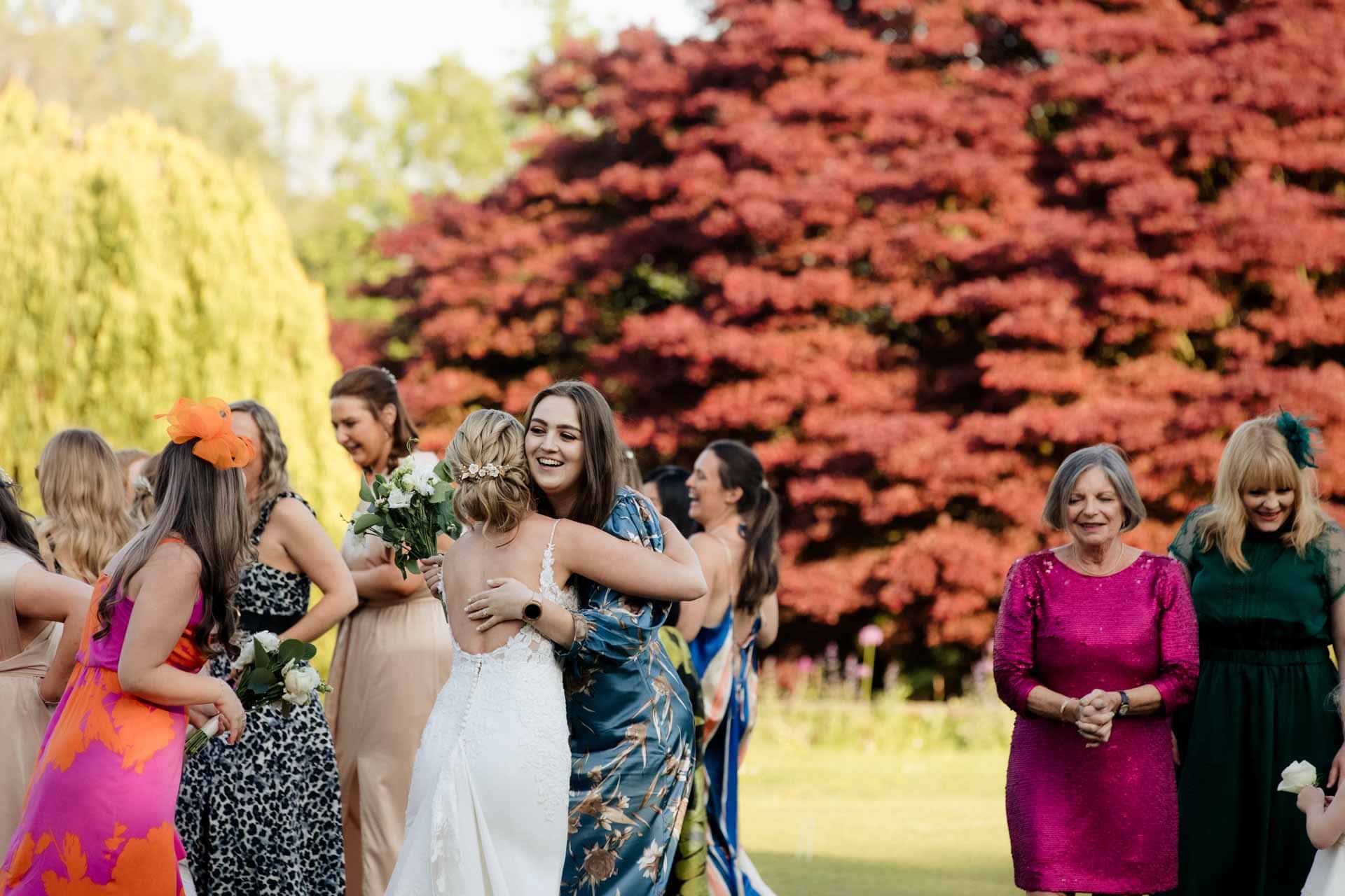 garden games on the lawn at eaves hall during a wedding
